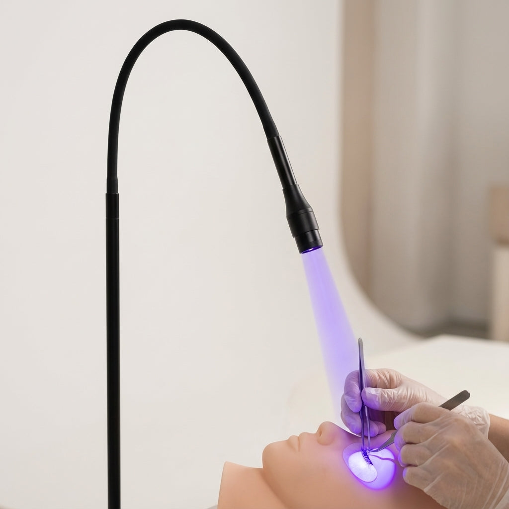 Fast Curing UV Lamp System 10W Eyelash Extension Beam Adjustable UV Glue Quick Cure 0.5-2s UV Lash Lamp